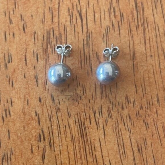 Tiffany & Co Earrings Bead Ball Stud Earrings .925 Silver - Picture 1 of 4